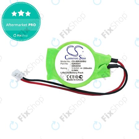 Rezervna baterija za Lenovo Thinkpad, 200mAh, Lithium, 3V, 02K6541, HQ