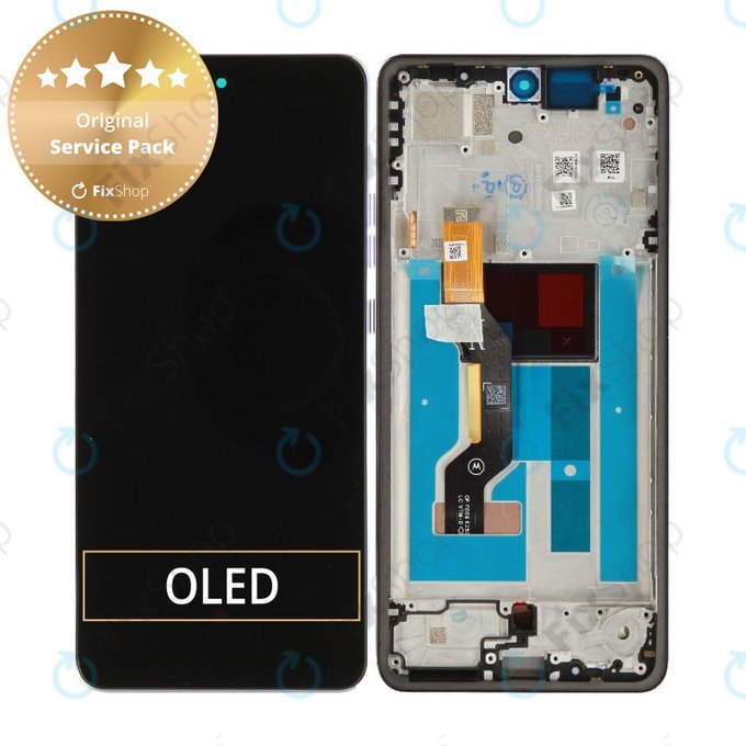 Zaslon za Motorola Moto G86 5G, Zaslon osjetljiv na dodir s okvirom, Cosmic Sky, 5D68C30475, Genuine Service Pack