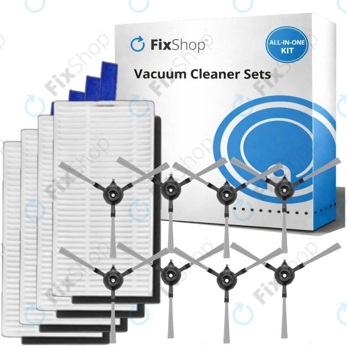 Set rezervnih dijelova za Xiaomi Robot Vacuum E5 (4x Filter, 8x Bočna četka)