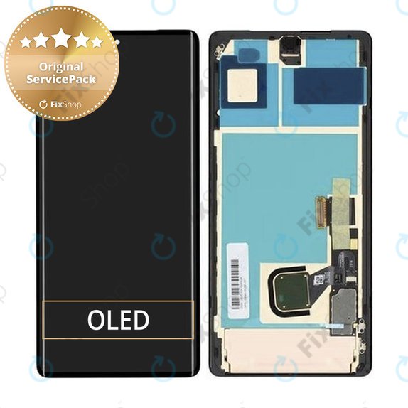 Google Pixel 7 Pro GP4BC GE2AE - LCD zaslon + zaslon osjetljiv na dodir + okvir - G949-00290-01 Originalni servisni paket