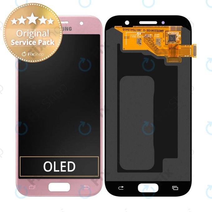 Samsung Galaxy A5 A520F (2017) - LCD zaslon + zaslon osjetljiv na dodir (peach cloud) - GH97-19733D, GH97-20135D originalni servisni paket