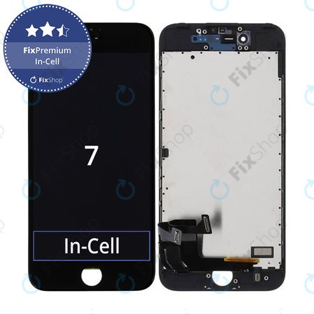 Apple iPhone 7 - LCD zaslon + zaslon osjetljiv na dodir + okvir (crni) In-Cell FixPremium