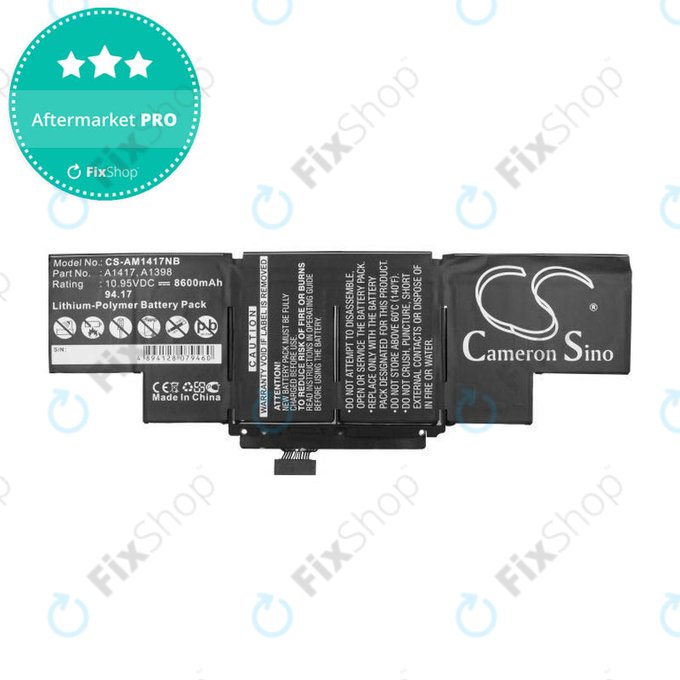 Apple MacBook Pro 15" Retina A1398 (sredina 2012. - Početak 2013.) - Baterija A1417 8600 mAh HQ