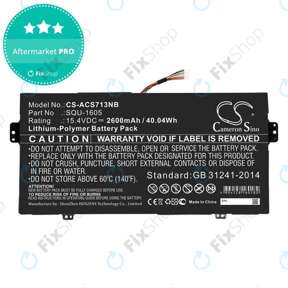 Baterija za Acer SF713-51, 2600mAh, Li-Pol, 15.4V, SQU-1605, HQ