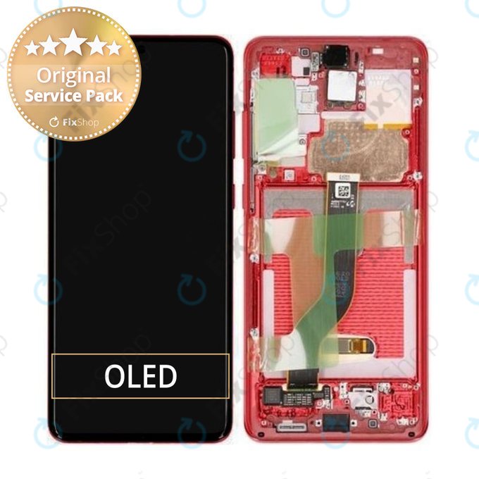 Samsung Galaxy S20 Plus G985F - LCD zaslon + zaslon osjetljiv na dodir + okvir (Aura crvena) - GH82-22134G, GH82-22145G originalni servisni paket