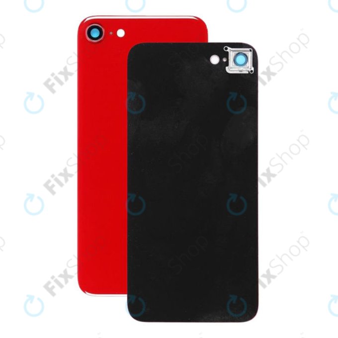 Apple iPhone SE (2. generacija 2020.) - Staklo stražnjeg kućišta + leća kamere (crveno)