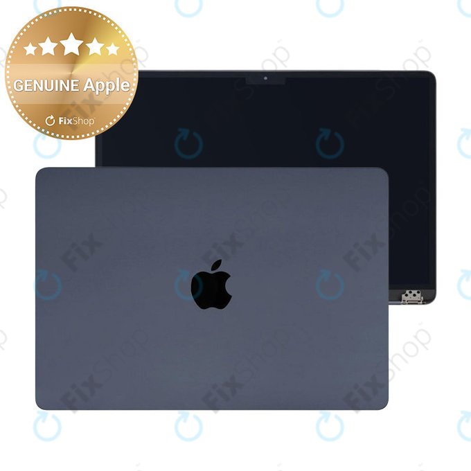 LCD zaslon za MacBook Air 15", A3114 (2024), s prednjim staklom i pokrovom, Midnight, 661-40262, Genuine Apple