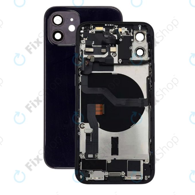 Apple iPhone 12 - Stražnje Maska s malim dijelovima (crno)