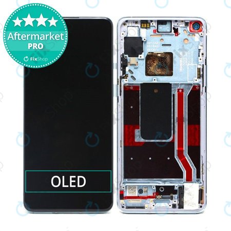 OnePlus 8T - LCD zaslon + zaslon osjetljiv na dodir + okvir (crni) OLED