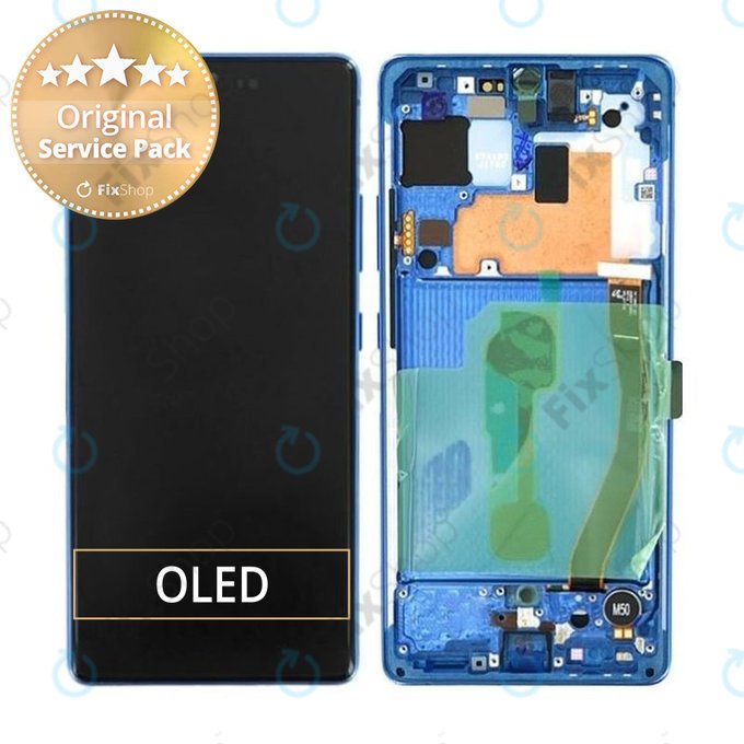 Samsung Galaxy S10 Lite G770F - LCD zaslon + zaslon osjetljiv na dodir + okvir (Prism Blue) - GH82-21672C, GH82-22044C, GH82-22045C, GH82-21992C, GH82-22045C Originalni servisni paket