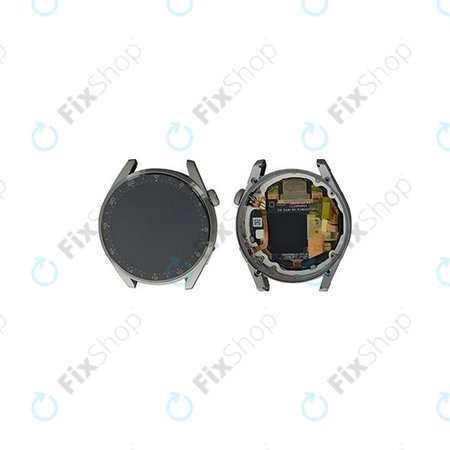 Huawei Watch 3 Pro Elite Galileo-L50E - LCD zaslon + zaslon osjetljiv na dodir + okvir (Titanium Gray) - 02354JPS