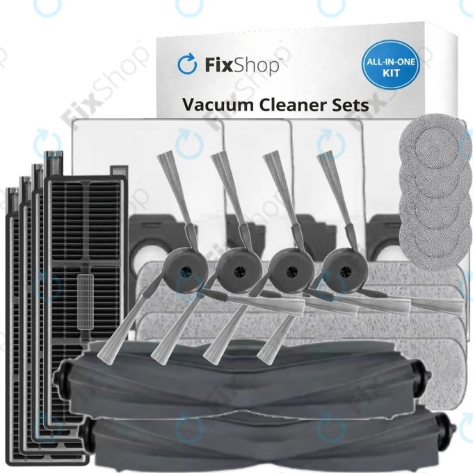 Set rezervnih dijelova za Dreame Mova Z50 Ultra, Z5, Z5 Pro (2x Glavna četka, 4x Filter, 4x Bočna četka, 4x Krpa za brisanje, 4x Bočna mop krpa, 4x Vrećica za prašinu)