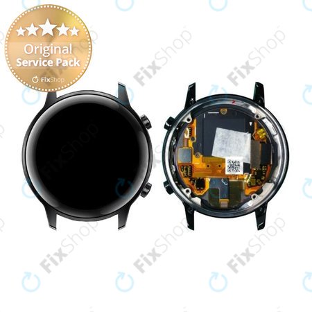 Huawei Honor Watch Magic 2 42mm - LCD zaslon + zaslon osjetljiv na dodir + okvir (Charcoal Black) - 02353LBK Genuine Service Pack