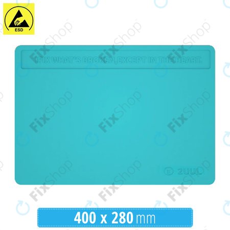 2UUL - ESD antistatički silikonski jastučić otporan na toplinu s premazom protiv prašine - 40 x 28 cm (plavi)