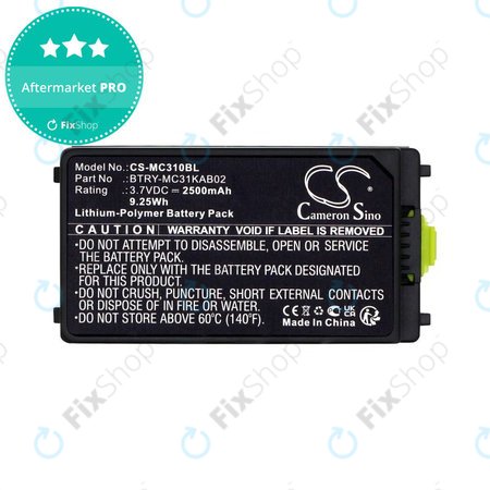 Baterija za Symbol, Zebra MC3100, MC3190, 2500mAh, Li-Pol, 3.7V, BTRY-MC31KAB02, HQ