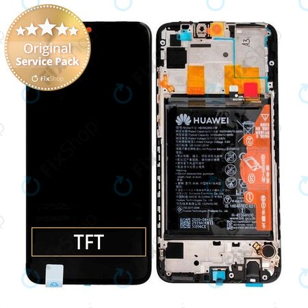 Huawei P smart (2020) - LCD zaslon + zaslon osjetljiv na dodir + okvir + baterija (ponoćno crna) - 02353RJT