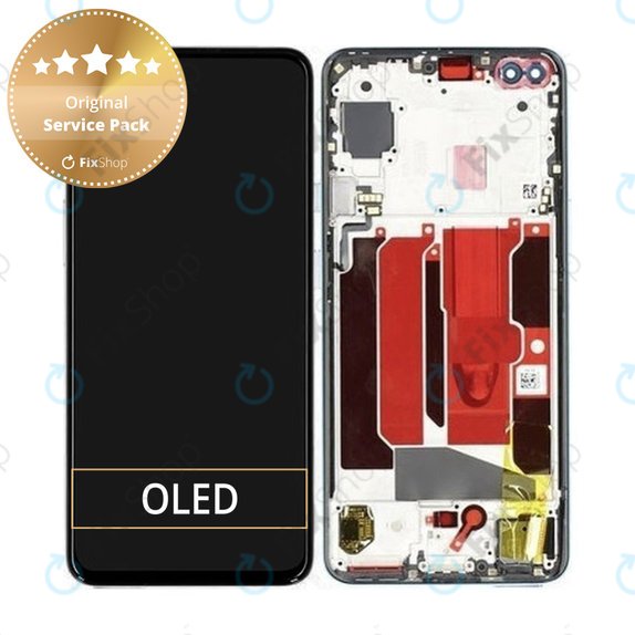 OnePlus Nord - LCD zaslon + zaslon osjetljiv na dodir + okvir (plavi mramor) - 2011100197 Originalni servisni paket
