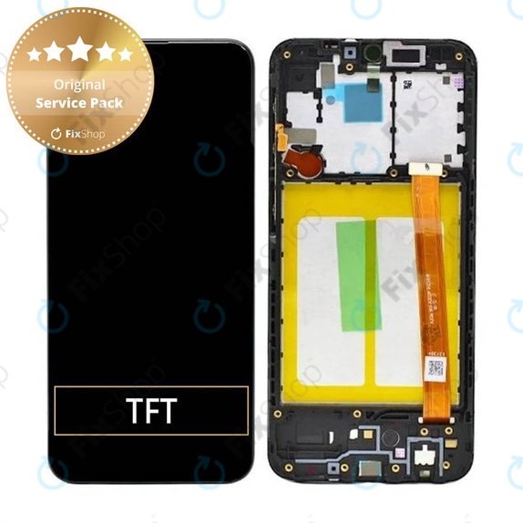 Samsung Galaxy A20e A202F - LCD zaslon + zaslon osjetljiv na dodir + okvir (crni) - GH82-20229A, GH82-20186A Originalni servisni paket