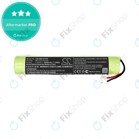Baterija za Hurricane Spin Scrubber, Brush Cleaner Mop, 2000mAh, Ni-MH, 3.6V, 8877731412181, HQ