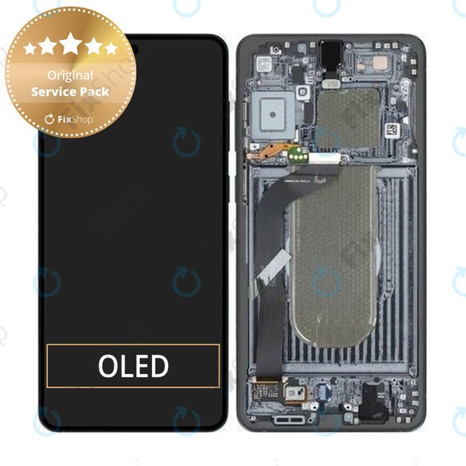 Samsung Galaxy S25 Edge - LCD zaslon + zaslon osjetljiv na dodir + okvir (Titanium Jetblack) - GH82-37224C Genuine Service Pack