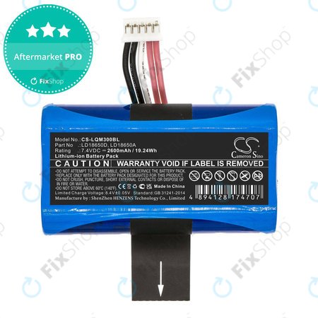 Baterija za Ingenico Apos A8, 2600mAh, Li-Ion, 7.4V, LD18650D, HQ