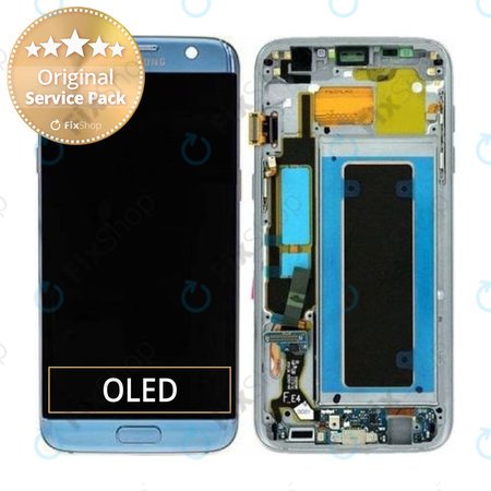 Samsung Galaxy S7 Edge G935F - LCD zaslon + zaslon osjetljiv na dodir + okvir (koraljno plava) - GH97-18533G, GH97-18594G, GH97-18767G originalni servisni paket