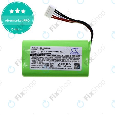 Baterija za Sony SRS X3, XB2, XB20, 2600mAh, Li-Ion, 7.4V, ST-01, HQ