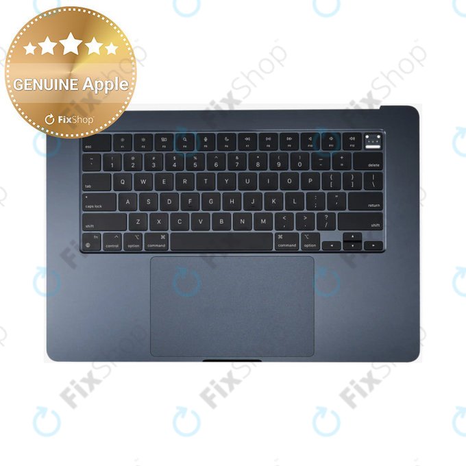 Gornji okvir tipkovnice za MacBook Air 15", A3114 (2024), s US tipkovnicom i baterijom, Midnight, 661-40269, Genuine Apple