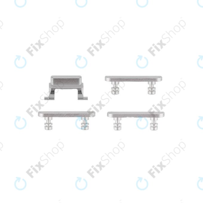 Apple iPhone 7 Plus - Set bočnih gumba - Uključivanje/isključivanje + glasnoća + isključivanje zvuka (srebrni)