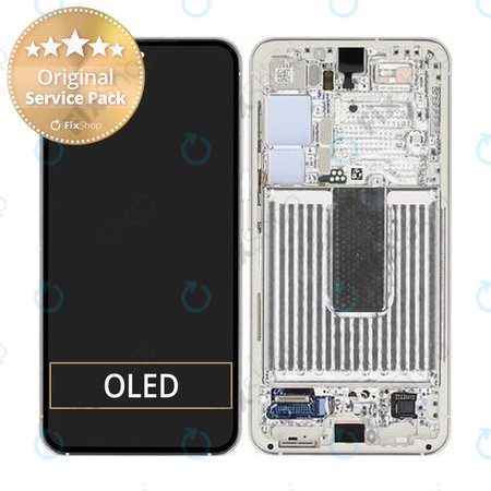 Samsung Galaxy S23 S911B - LCD zaslon + zaslon osjetljiv na dodir + okvir (krem) - GH82-30481B, GH82-30480B Originalni servisni paket