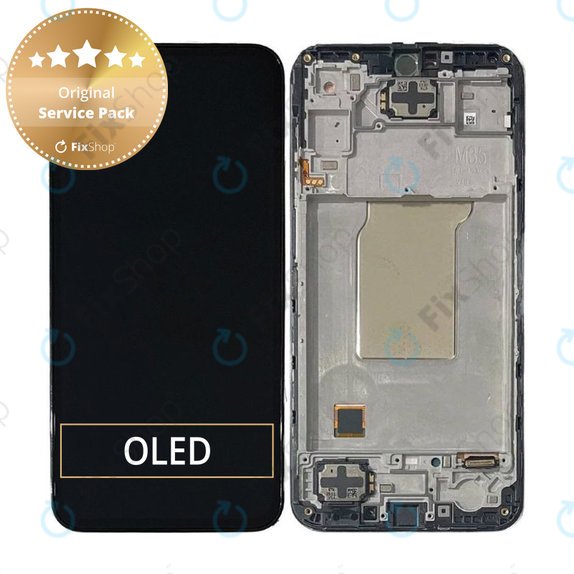 Samsung Galaxy M35 M356B - LCD zaslon + zaslon osjetljiv na dodir + okvir (Black) - GH82-35001A Genuine Service Pack