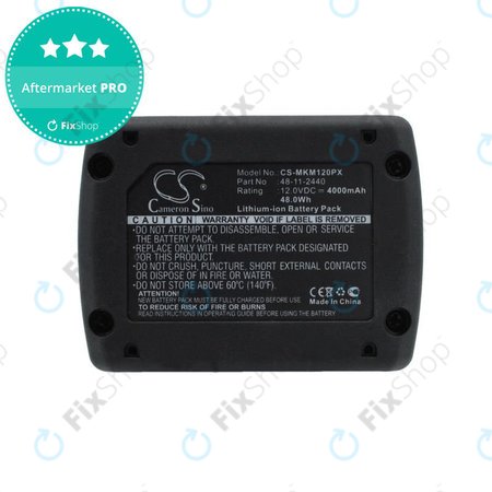 Baterija za Milwaukee M12 B4 Redlithium, 4000mAh, Li-Ion, 12V, 48-11-2440, HQ