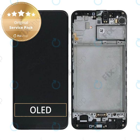 Samsung Galaxy M21 M215F - LCD zaslon + zaslon osjetljiv na dodir + okvir (crni) - GH82-22509A, GH82-22836A, GH82-21266A, GH82-21265A Originalni servisni paket