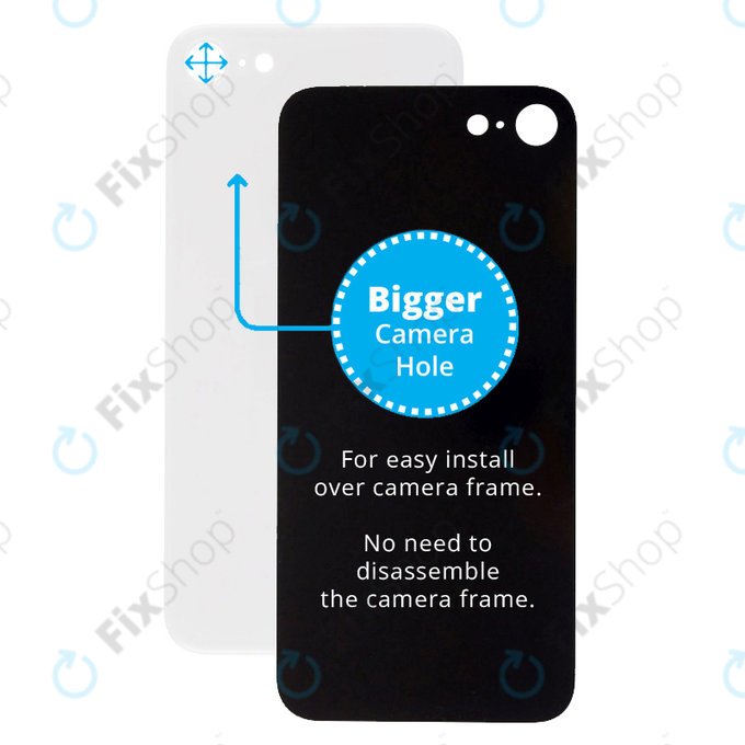 Apple iPhone SE (3rd Gen 2022) - Staklo stražnjeg kućišta s većom rupom za kameru (Starlight)