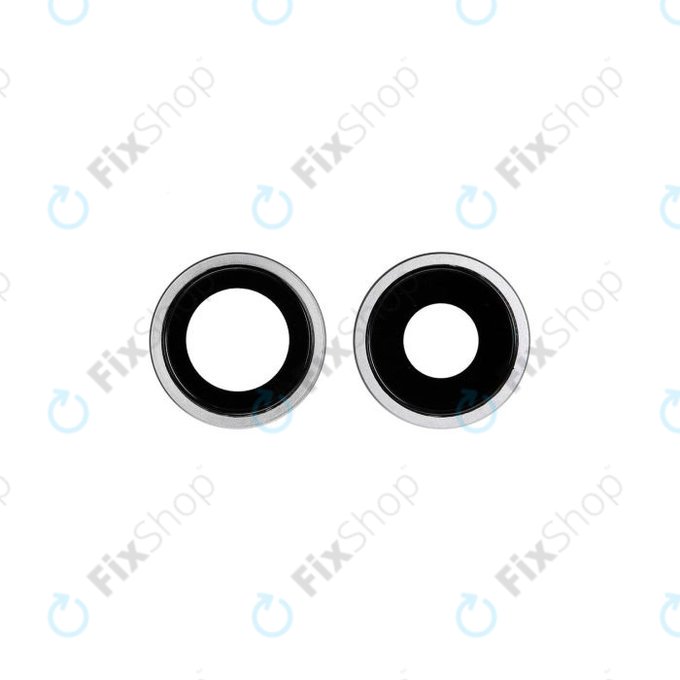 Apple iPhone 11 - Leća stražnje kamere s okvirom (bijela) - 2 kom