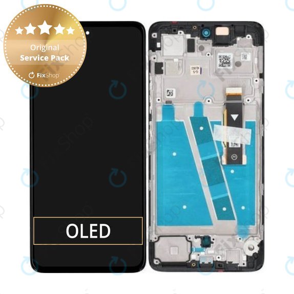 Motorola Moto G72 XT2255 - LCD zaslon + zaslon osjetljiv na dodir + okvir (Meteorit Grey) - 5D68C21701 Originalni servisni paket