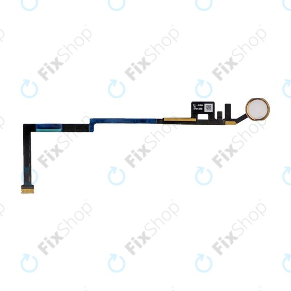 Apple iPad (5th Gen 2017), (6th Gen 2018) - Tipka Home + fleksibilni kabel (Gold)
