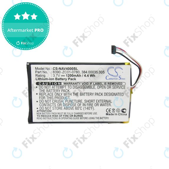 Baterija za Navigon 40 Easy, Plus, Premium, 1200mAh, Li-Pol, 3.7V, 8390-ZC01-0780, HQ