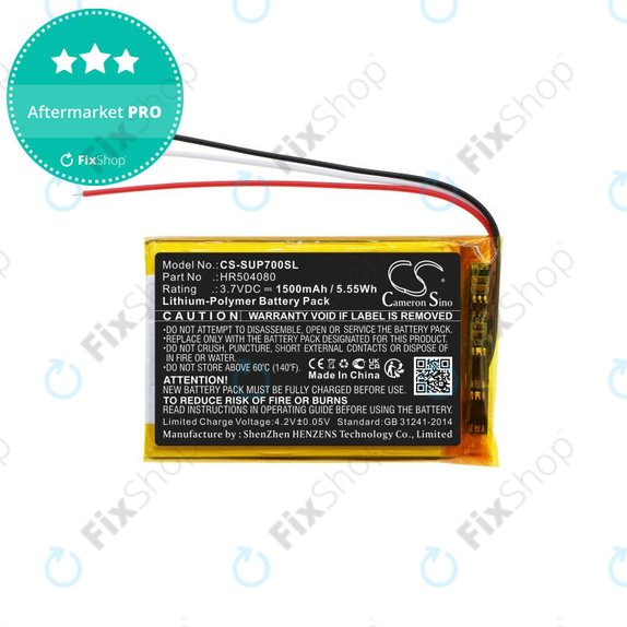 Baterija za Navitel Ms700, Serioux Upq700, 1500mAh, Li-Pol, 3.7V, HR504080, HQ