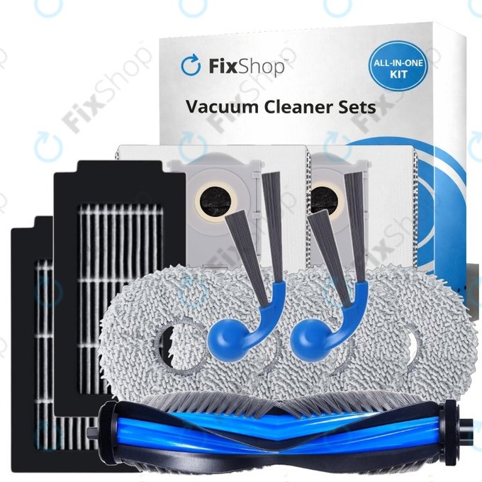 Set rezervnih dijelova za Ecovacs Deebot T30C Omni (1x Glavna četka, 2x Filter, 2x Bočna četka, 4x Krpa za brisanje, 2x Vrećica za prašinu)
