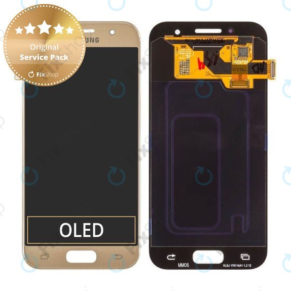Samsung Galaxy A3 A320F (2017) - LCD zaslon + zaslon osjetljiv na dodir (Gold Sand) - GH97-19732B, GH97-19753B Originalni servisni paket
