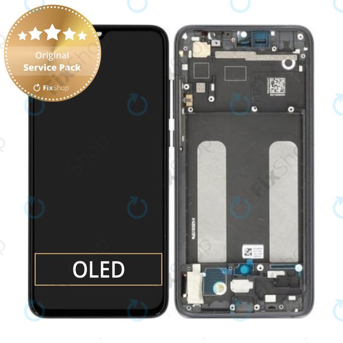 Xiaomi Mi 9 Lite - LCD zaslon + zaslon osjetljiv na dodir + okvir (Onyx Grey) - 560610118033, 5600030F3B00 Originalni servisni paket
