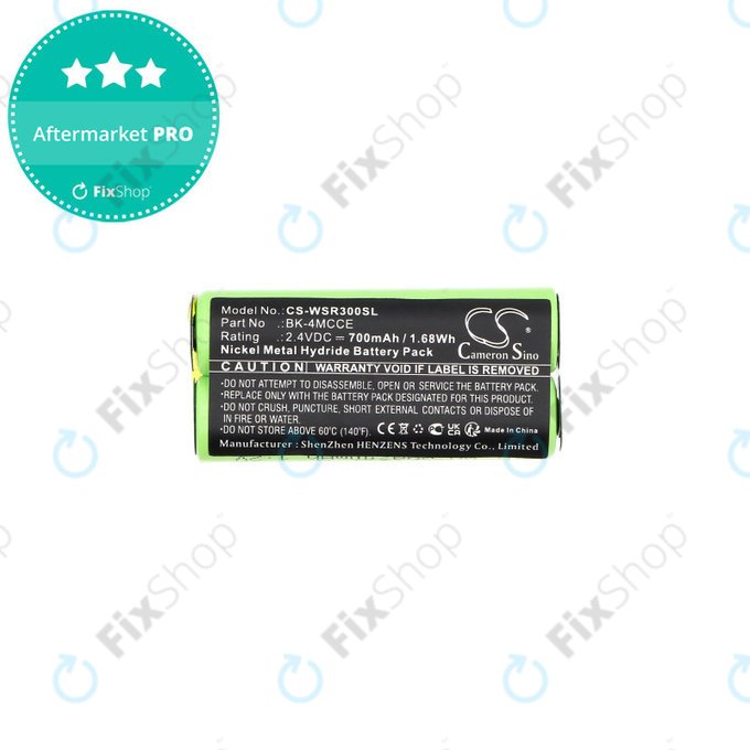 Baterija za Waterpik 900 Sonic Toothbrush, Sensonic Plus Sr-3000, 700mAh, Ni-MH, 2.4V, BK-4MCCE, HQ