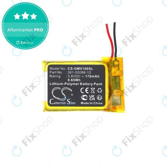 Baterija za Garmin Femix 6s Pro, Venu, 170mAh, Li-Pol, 3.8V, 361-00086-12, HQ