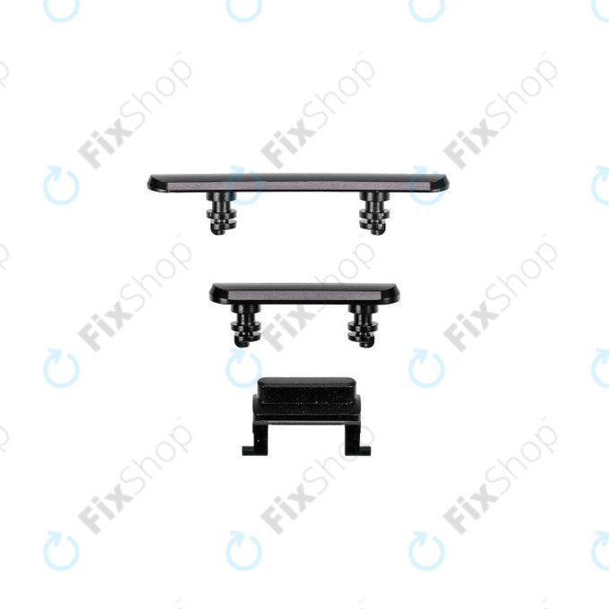 Apple iPhone XR - Set bočnih tipki - Napajanje + Glasnoća + Mute (crno)