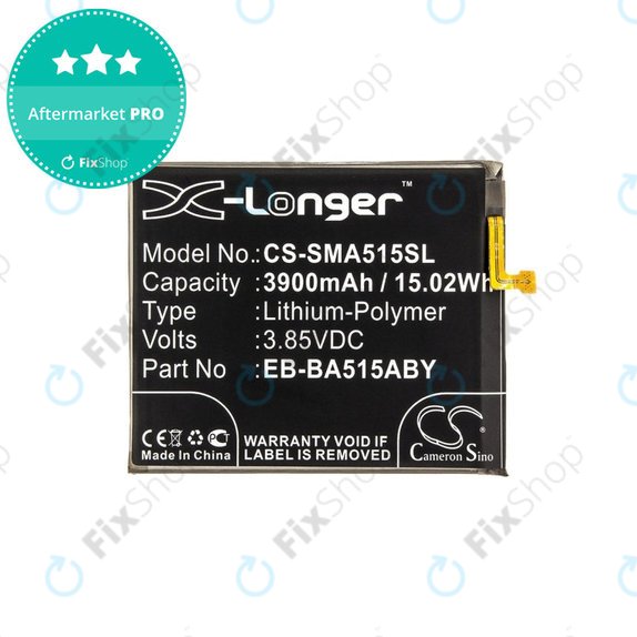 Baterija za  Samsung A51 A515F, 3900mAh, Li-Pol, 3.85 V, EB-BA515ABY, HQ