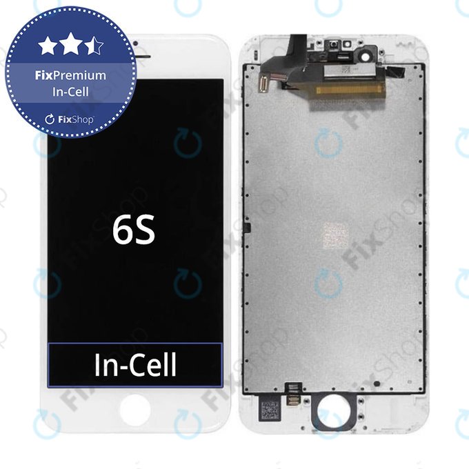 Apple iPhone 6S - LCD zaslon + zaslon osjetljiv na dodir + okvir (bijeli) In-Cell FixPremium