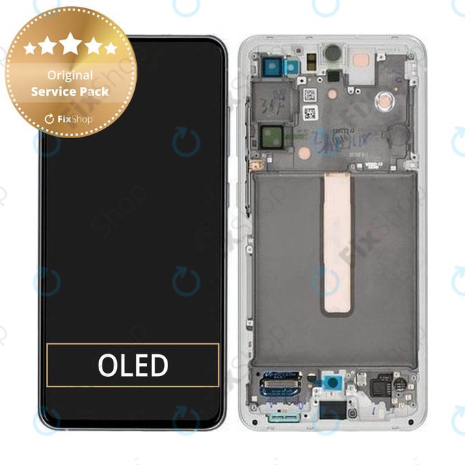 Samsung Galaxy S21 FE G990B - LCD zaslon + zaslon osjetljiv na dodir + okvir (bijeli) - GH82-26414B, GH82-26420B, GH82-26590B Originalni servisni paket