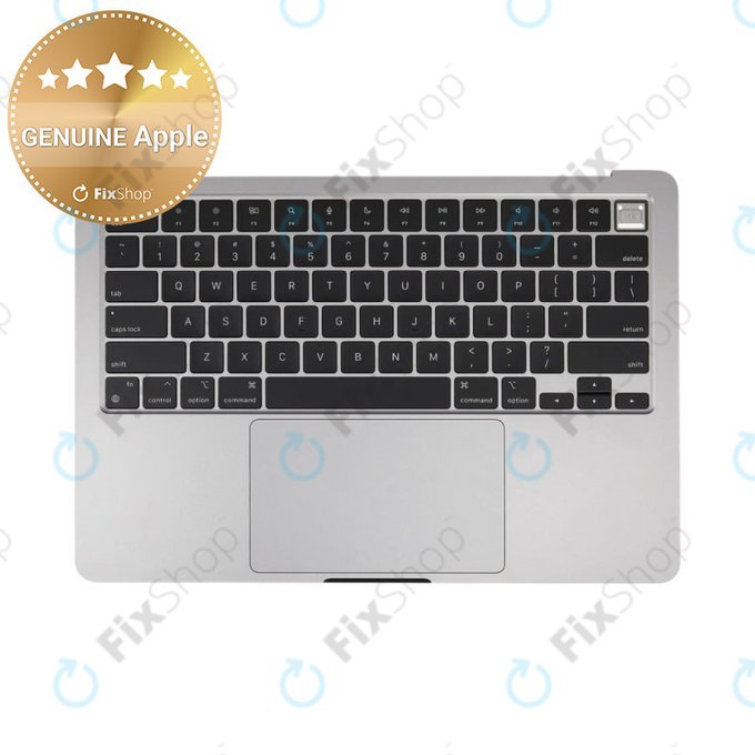 Gornji okvir tipkovnice za MacBook Air 13", A3113 (2024), s US tipkovnicom i baterijom, Space Gray, 661-40227, Genuine Apple