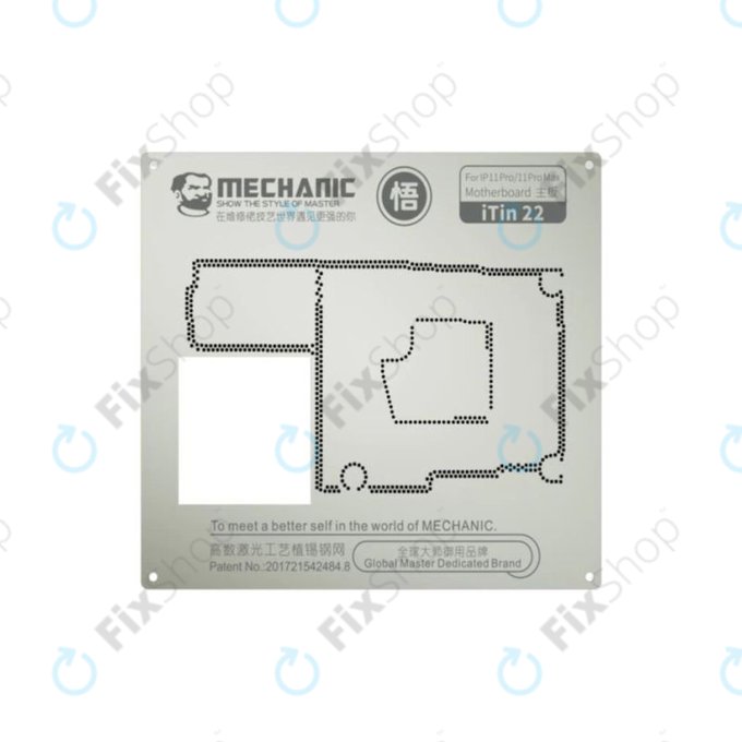 Mechanic iTin 22 - Čelična Šablona Matične Ploče za iPhone 11 Pro, 11 Pro Max